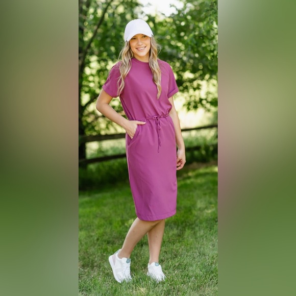 Inherit Clothing Co Dresses & Skirts - NEW Rory Pink Athletic Scrub Midi Dress Inherit Clothing CO